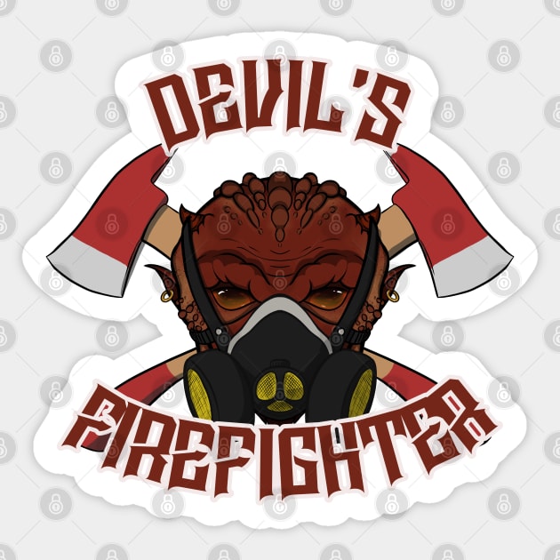 Devil's Firefighter Sticker by RampArt